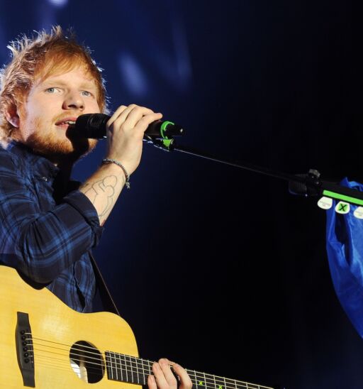 British singer Ed Sheeran performs live