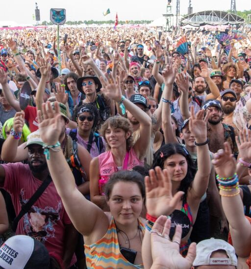 Large crowd at Bonnaroo music festival