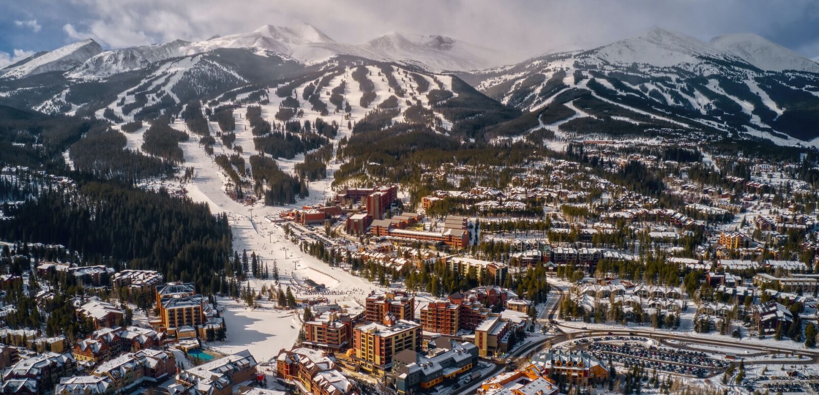 Aerial view of Breckenridge, Colo.