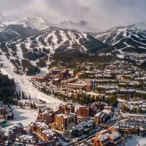 Aerial view of Breckenridge, Colo.