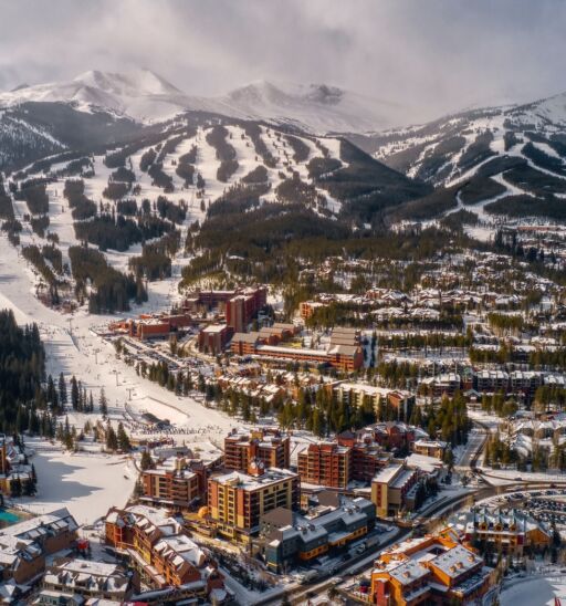 Aerial view of Breckenridge, Colo.