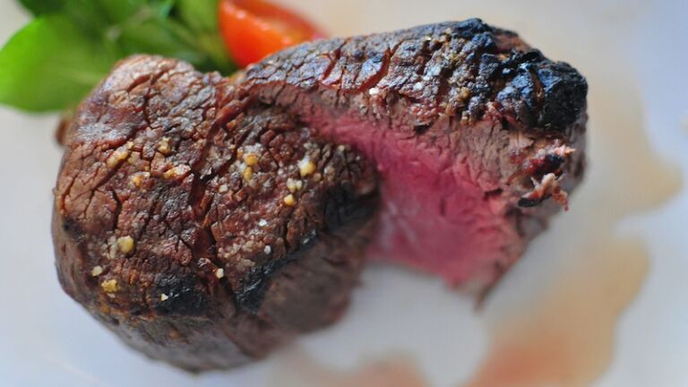 A piece of steak at the Briar Rose Chophouse & Saloon