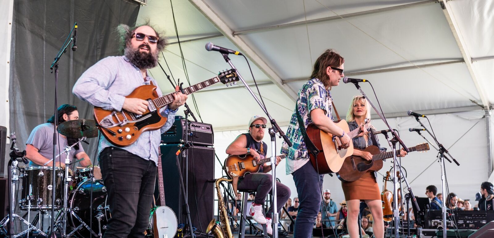 Bonny Light Horseman performs at The Newport Folk Festival in Rhode Island.