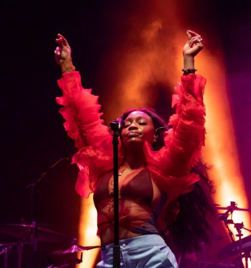 Singer SZA performs live.