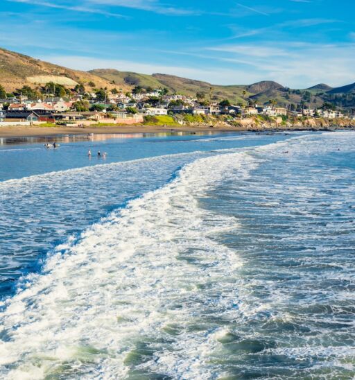 The beach in Cayucos, Calif. Photo via Shutterstock.