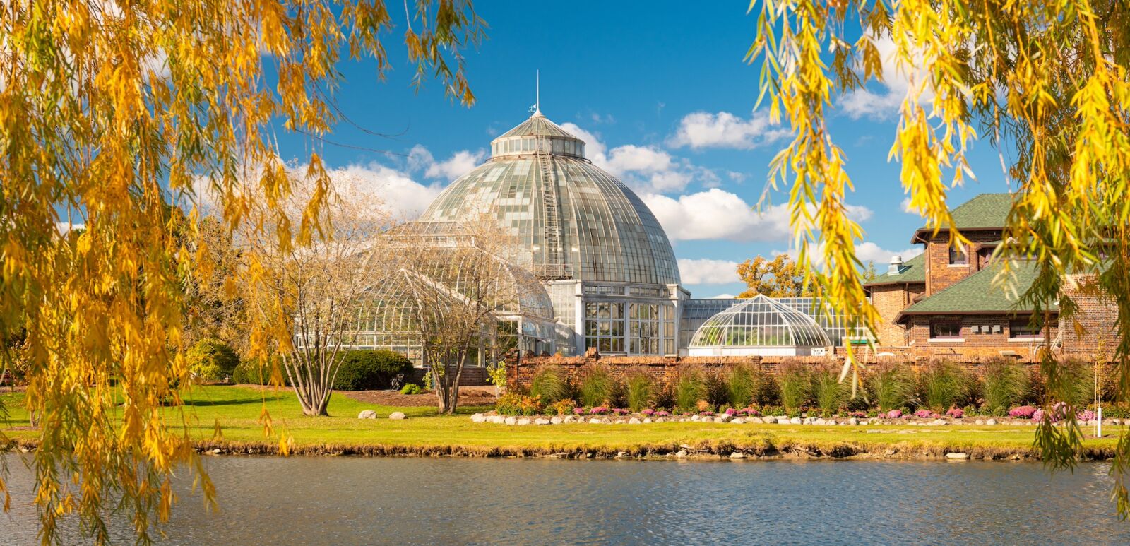 Belle Isle, Detroit, Michigan, USA with autumn foliage.