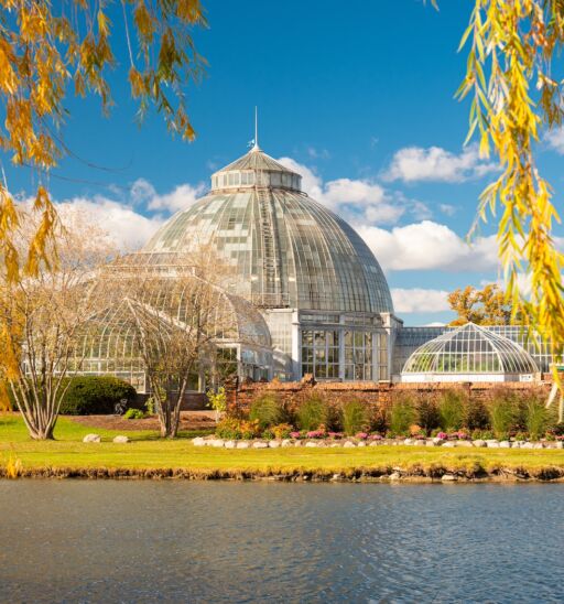 Belle Isle, Detroit, Michigan, USA with autumn foliage.