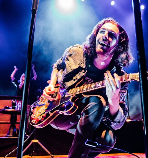 Hozier performs live.