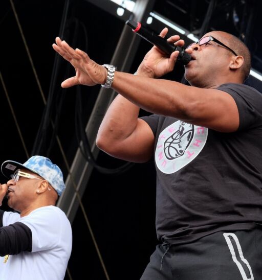 The Sugarhill Gang performing live.